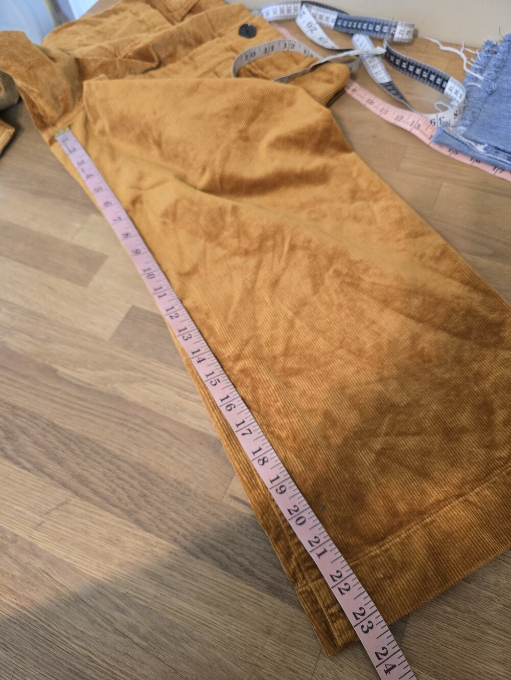 Maeve Colette Corduroy Crop Wide-Leg Pants Caramel 29p - Picture 11 of 12
